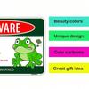 Metal Wall Poster Frog Vintage Green Garden Decor