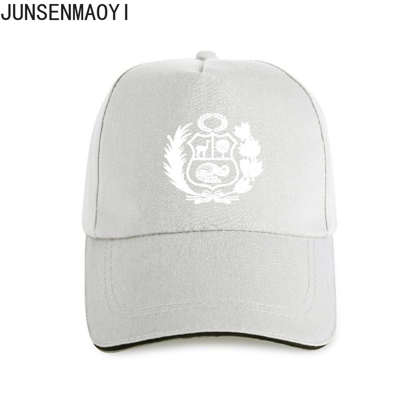 Men Women Baseball Cap Peru Peruvian Coat of Arms White Slim Fit Tops Unisex Fashion Snapback Trucker Cap Hip Hop Hats