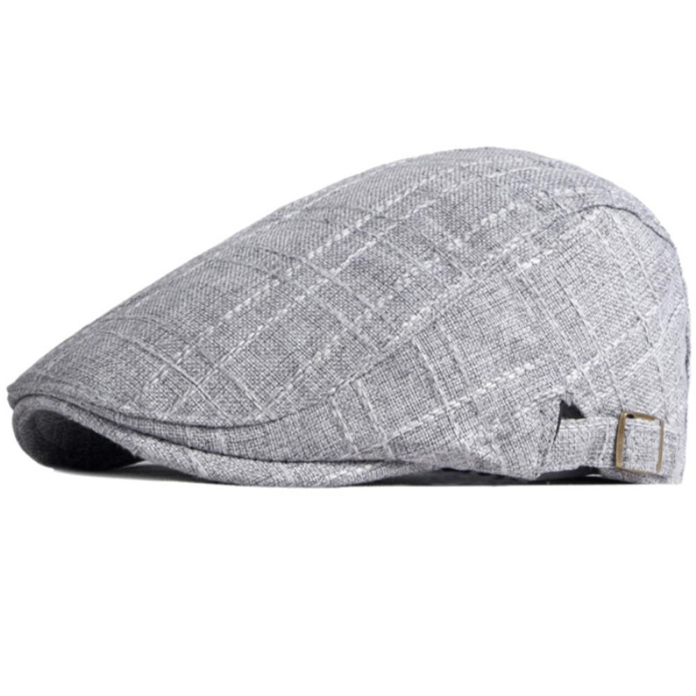 

HT4786 Berets Spring Summer Linen Beret Hat Artist Painter Cap for Men Women Retro Ivy Flat Cap Male Female Adjustable Beret Cap 55-60cm Adjustable