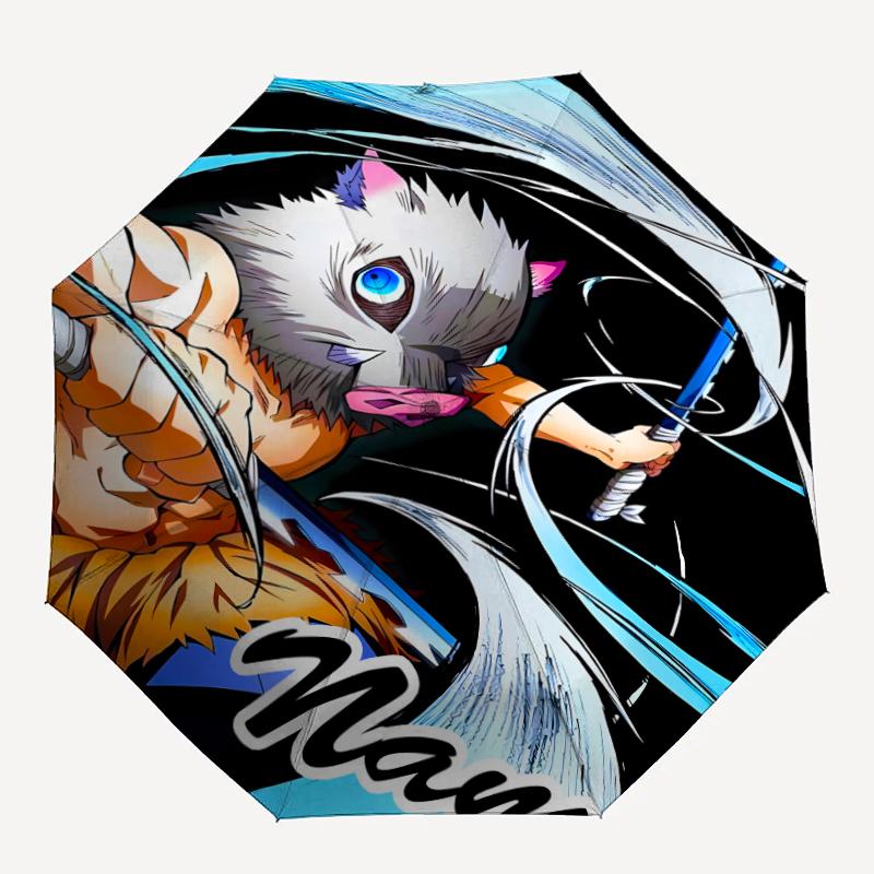 Personalized Name Demon Slayer6 Print Umbrella - Automatic Open/Close, Eight-Rib Durable Frame, Automatic Folding Umbrella