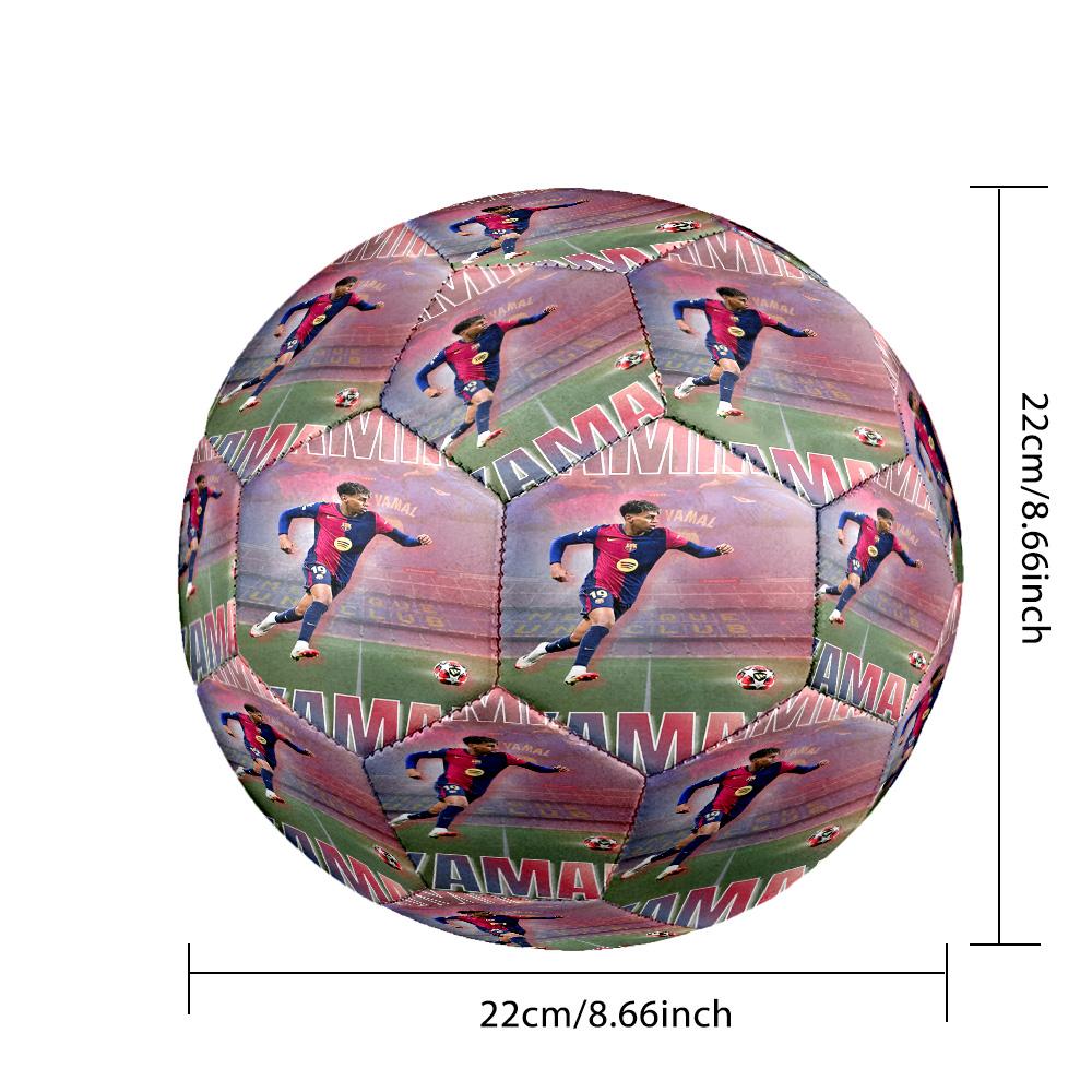 Lamine Yamal 19 Catalan Comet Soccer Legend Size 5 Football Machine-Stitched Indoor/Outdoor Training and Matches for Football Accessories