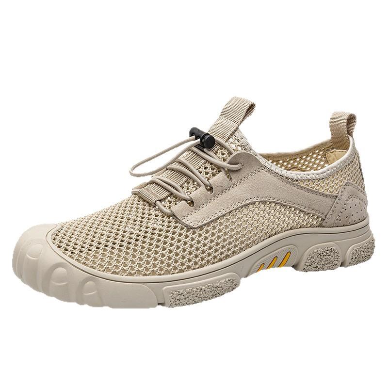 8185 Men'S Shoes Summer Outdoor Hiking Off-Road Sports Shoes Fly-Woven Shoes Low-Top Hollow Breathable Hole Mesh Running Shoes