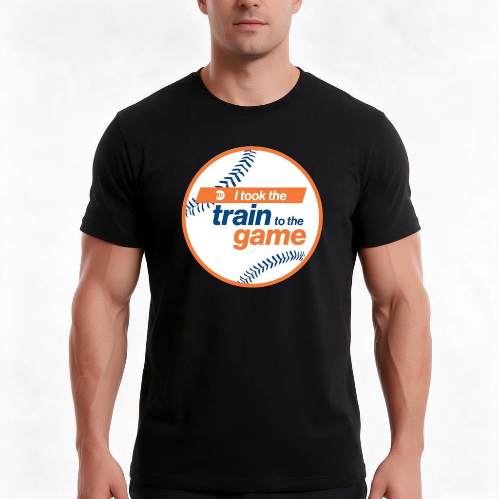 I Took The Train To The Game For Queens Baseball Fans Tshirt Summer Casual Cotton Tee Oversized Streetwear Tops 100 Cotton
