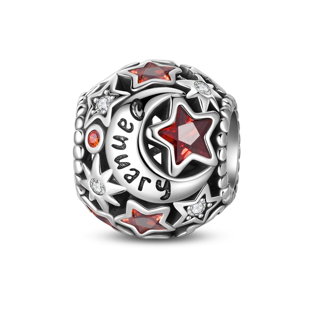 925 Silver Birthstone Charm Beads Beaded DIY Jewelry Accessories Bracelet Design 2026