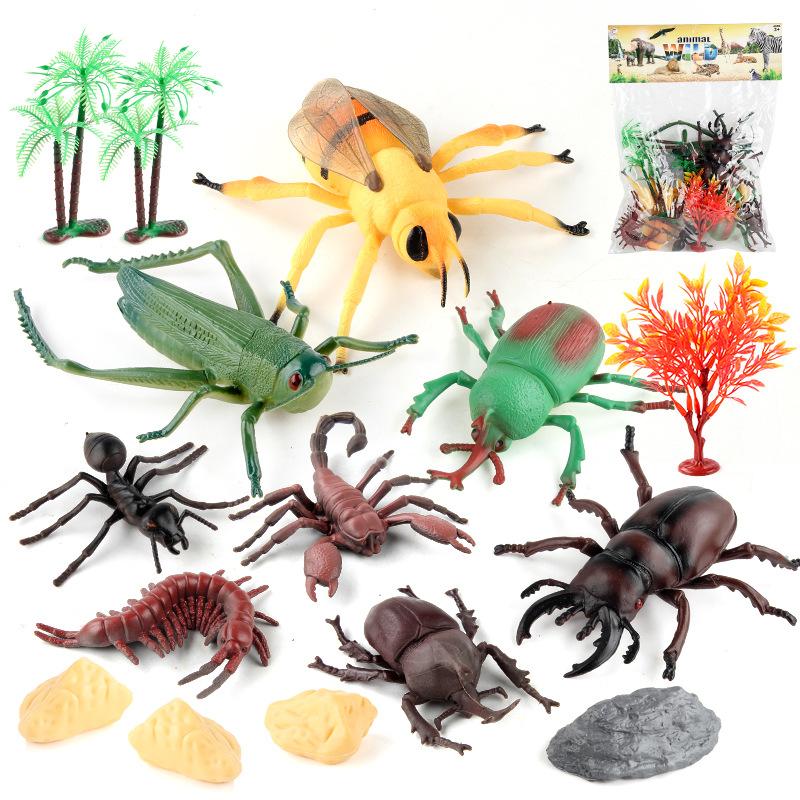 Miniature Assorted Pvc Insect Models Set Including Frogs Ants And Bees For Playtime
