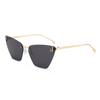 Vintage Rimless Cat Eye Metal Sunglasses Women Men Gradient Luxury Brand Sun Glasses Travel Outdoor Lady Man Eyewear UV400