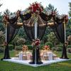 Xiaomi 2pcs 8m Black Polyester Tulle Draping Fabric Sheer Chiffon Wedding Arch Stage DIY Decor for Birthday Halloween Christmas Party
