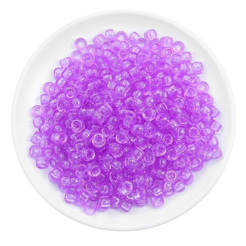 Handmade Bracelet Beads Acrylic Large Hole Barrel Beads Pony Beads Weaving Handmade Diy Bracelet Plastic Beads Jewelry Accessories Beads Loose Beads