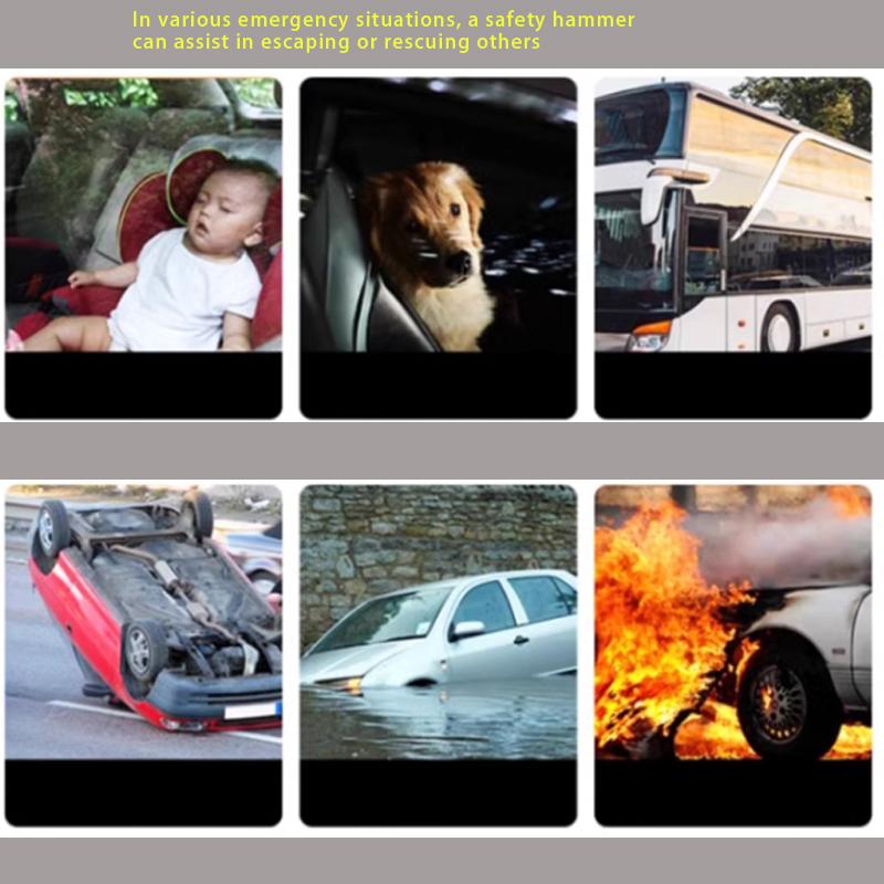 1PCS Survival Safety Hammer Camping Driving Car Seat Belt Cutter Emergency Escape Hammer To Break Window Glass RED