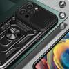 iPhone 16 Pro Max Plus Shockproof Armor Case Car Magnetic Ring Holder Phone Cover Durable Protective Case with Stand Feature
