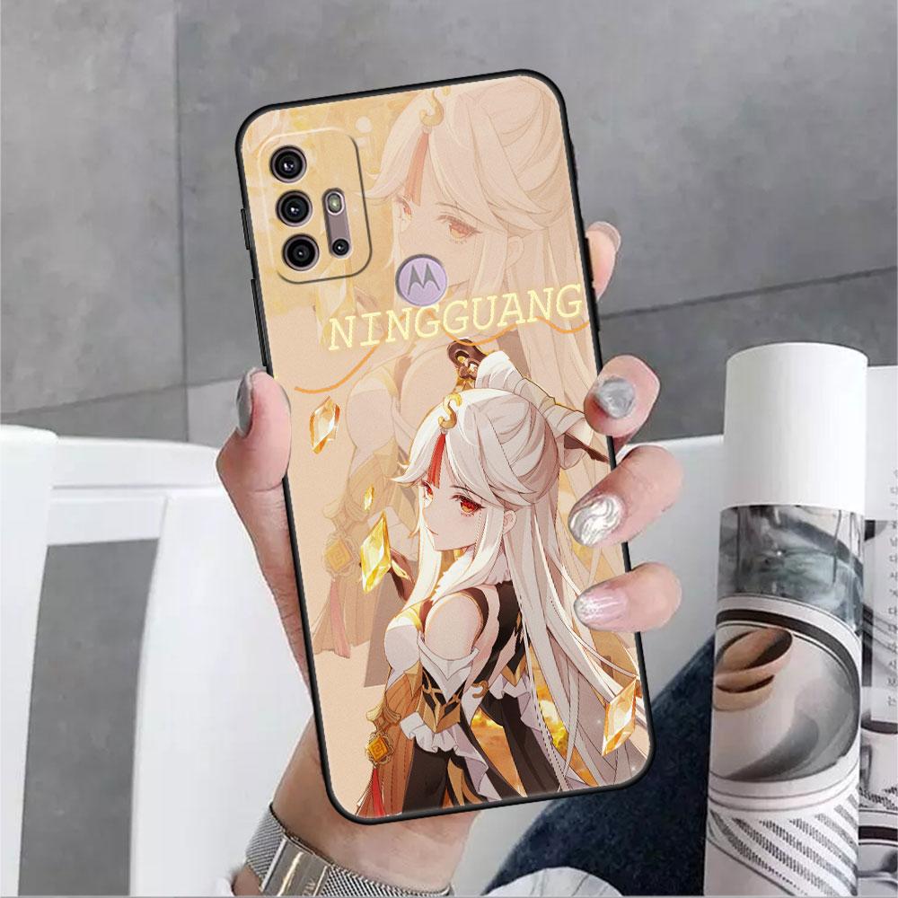 Case For Motorola G30 G60 G9 Play One Fusion Plus Edge 20 G8 Power Lite G22 G50 G200 G51 G71 G31 Phone Cover Genshin Impact Capa
