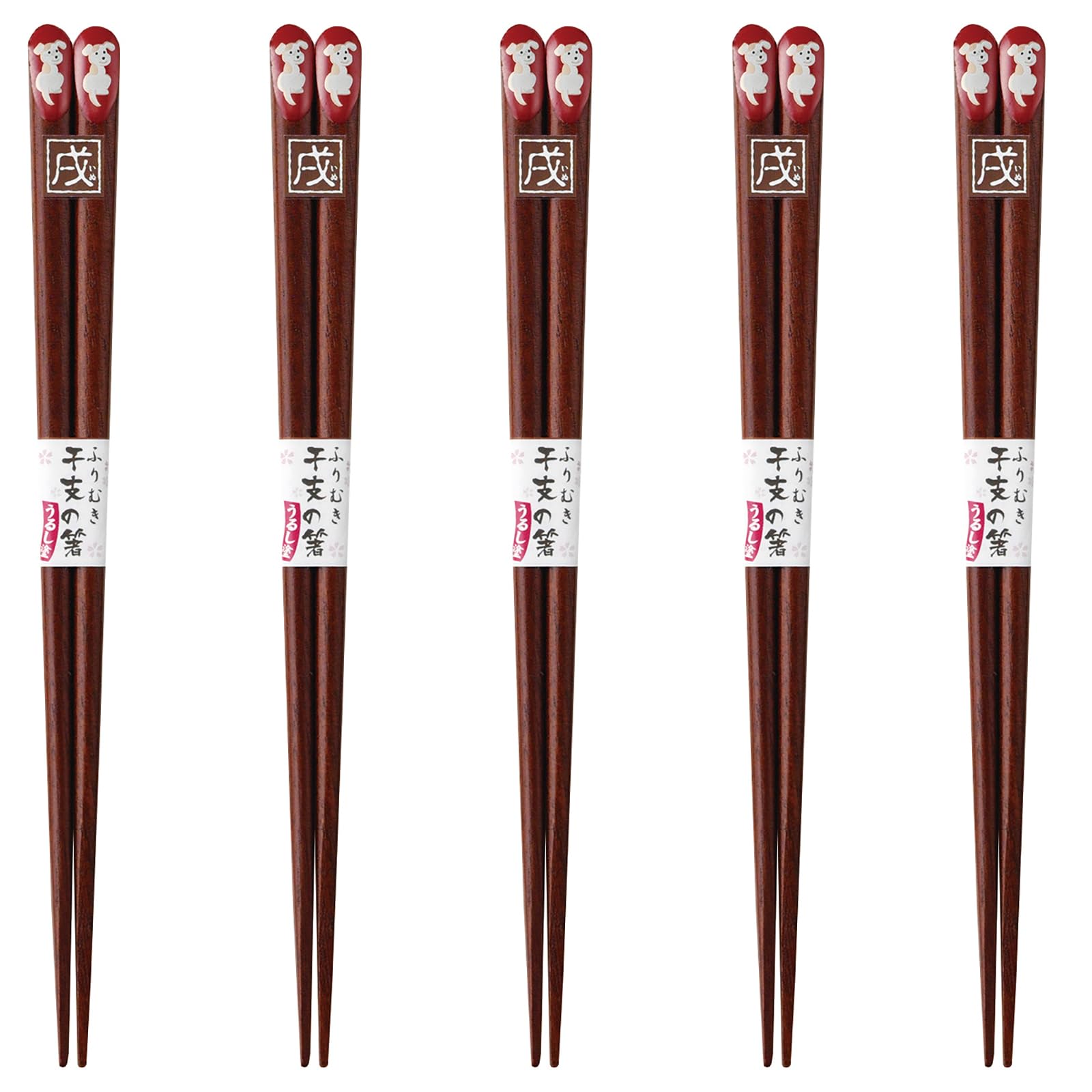 

Счастливый набор палочек для еды Made in PID1363 J-kitchens, 5 штук, материал дерево, палочки для еды, Япония,