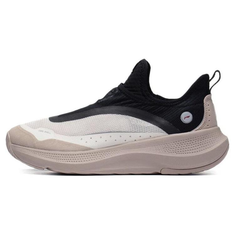 New LiNing Soft Go Anti Slip And Wear Resistant Breathable Low Top Sports Casual Shoes Men's Gray Black AGLT105-3