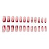 24 Nail Art Red French Love Pure Desire Valentine'S Day Versatile Medium And Long Square Nail Wear
