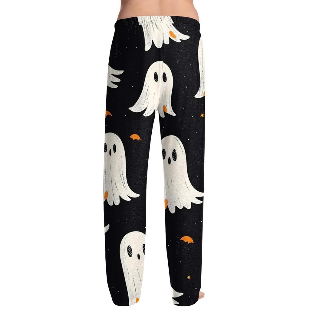 Men's Halloween Print Drawstring Pants Casual Pajama Pants