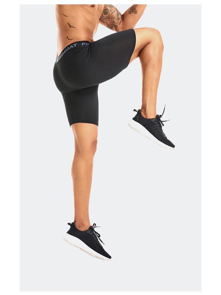 Men's American-Style Quick-Dry Basketball Compression Shorts - High Elasticity for Running, Fitness, and Track & Field Students