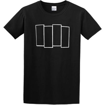 LIUFENCHA Black Flag Process of Weeding Out Men's Black T-Shirt Unisex Tee Clothing