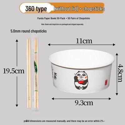 ZISIZ Disposable Round Paper Bowl