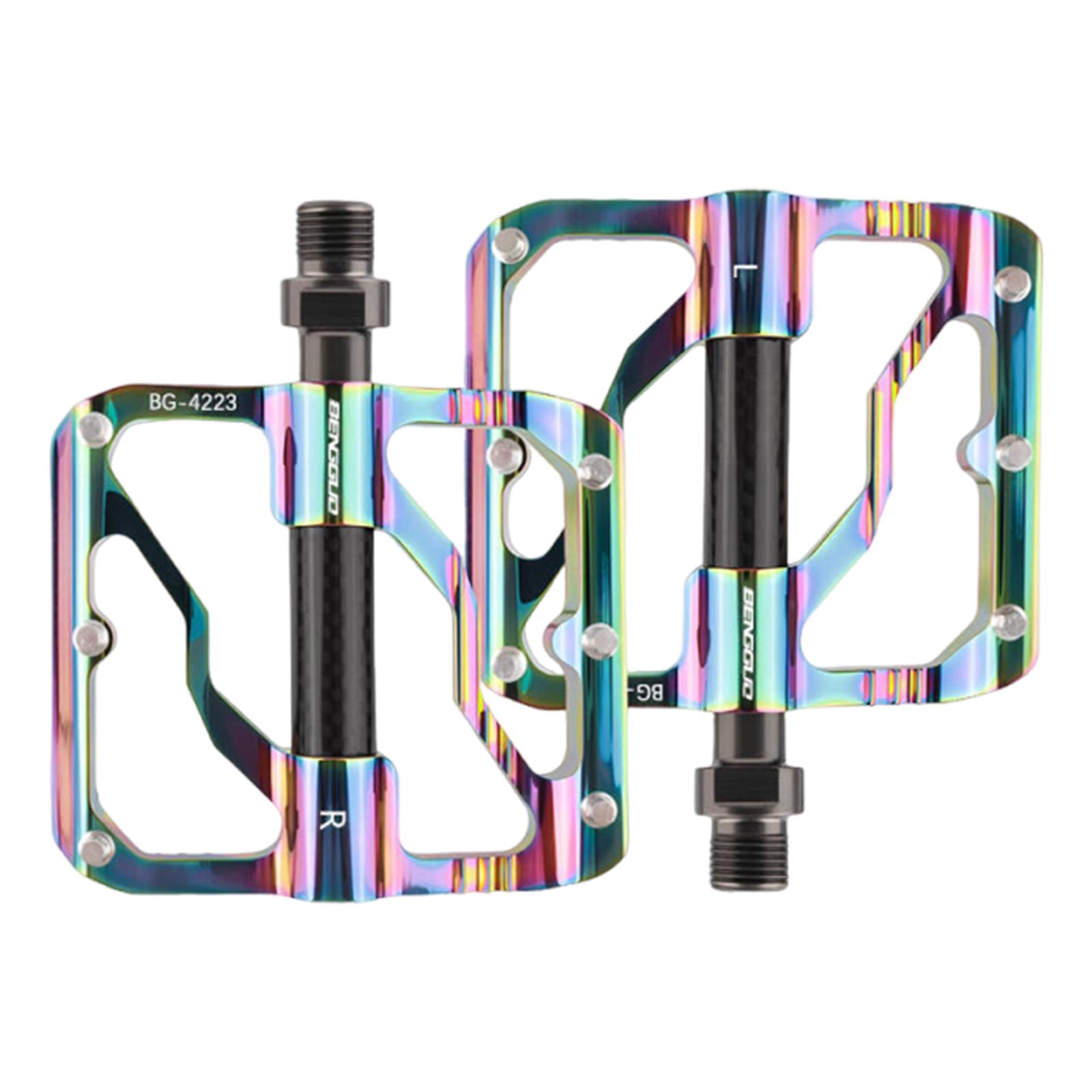 Road Bicycle Pedals Non-Slip Platform Pedals Aluminum Alloy Flat Pedals for Adult Bikes разноцветный