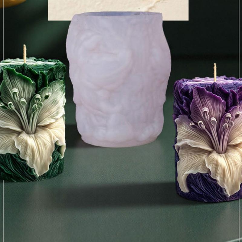 Beautiful Floral Silicone Mould For Crafting Scented Candle Ideal For Gift And Home Decoration