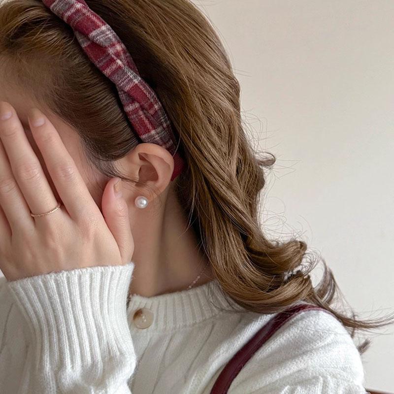 Vintage Plaid Cloth Hairband For Women Girls Sweet Hair Ornament Headband Hair Hoop Elegant Hair Band Hair Accessories