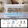 2026 Desktop-Aquarium mit Licht Kleiner Fischbehälter für Wohnzimmer Ökologische Landschaft Goldfischglas All-in-One Kompaktes Aquarium Dekor