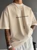 2026 Summer New Style Unisexs Pure Cotton Tshirt with Simple Letter Pattern Printing Casual Fashionable Comfortable and Soft
