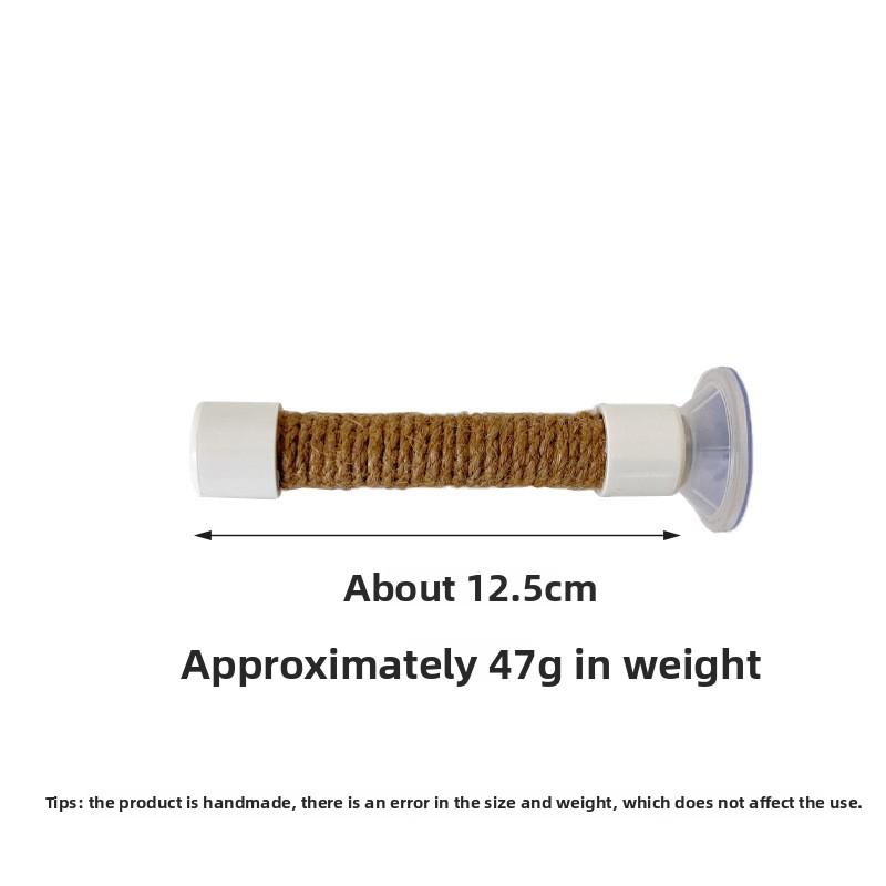 Portable Small Suction Cup, Hemp Rope, Parrot Standing Pole, Vehicle-mounted Interactive Training Frame, Black Phoenix Tiger Skin Bird Standing Pole