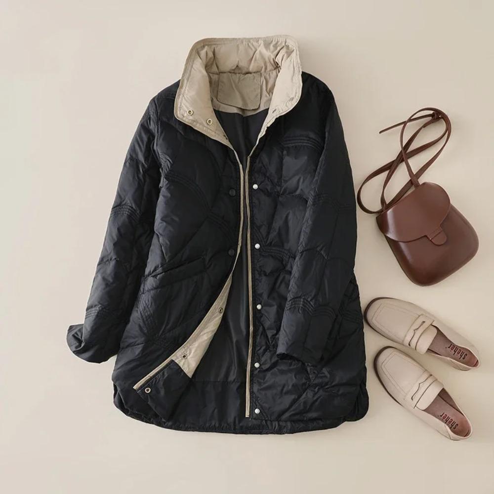 Plus Size X-long Ultra Lightweight Down Jackets Winter Warm Office Lady Casual Female Down Jackets