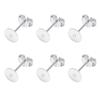 50pcs/lot 925 Silver Plated Blank Post Earring Studs Base Pin With Earring Plug Findings Ear Back DIY Jewelry Making Accessories
