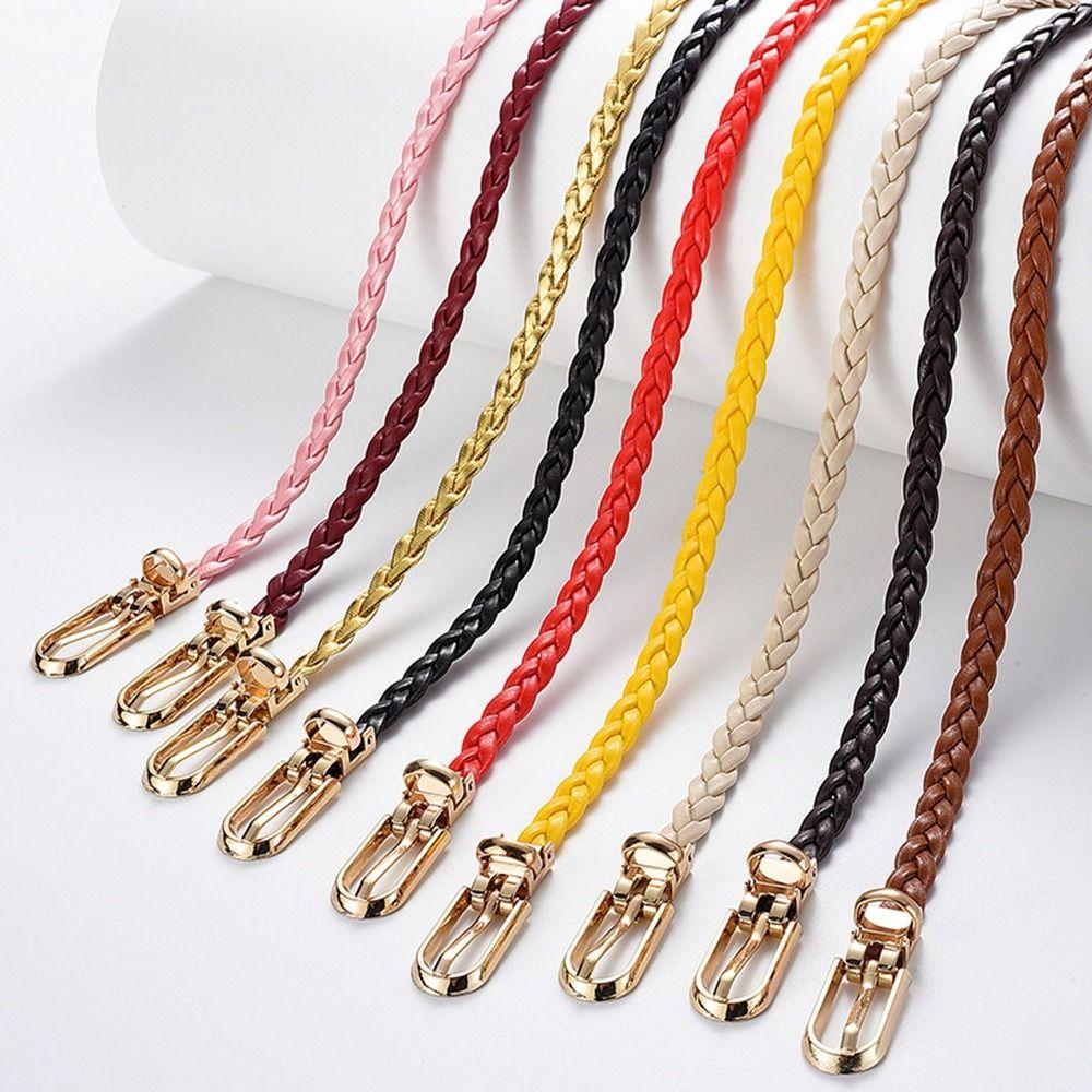 Jeans Decor Weave Belt Waist Belt PU Leather Waistband Simple Thin Belt Female/Girls