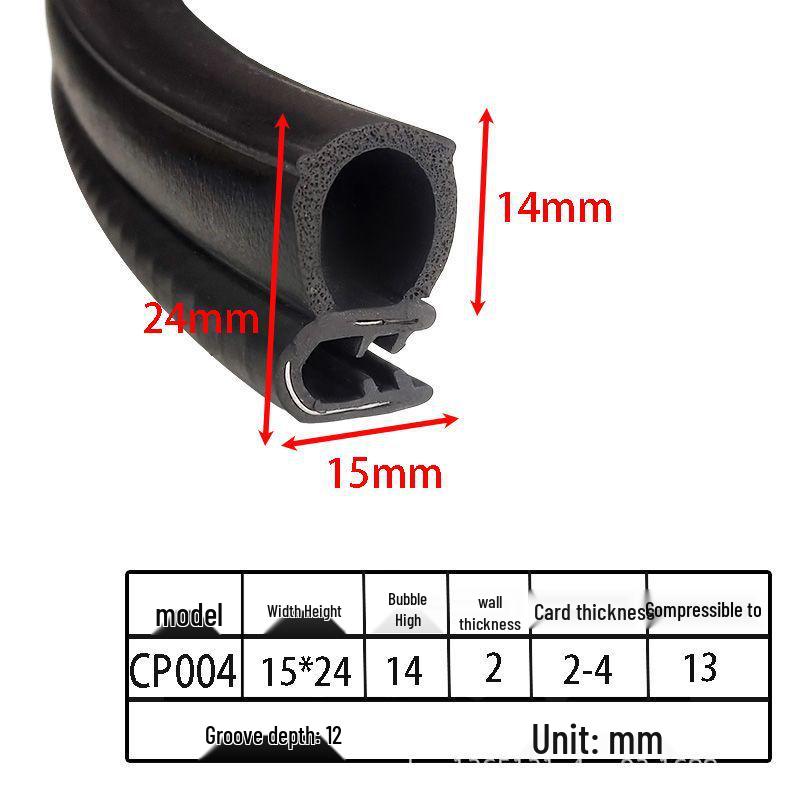 U-förmige Gummi-Schaumstoff-Dichtungsstreifen für Schränke und Autotüren