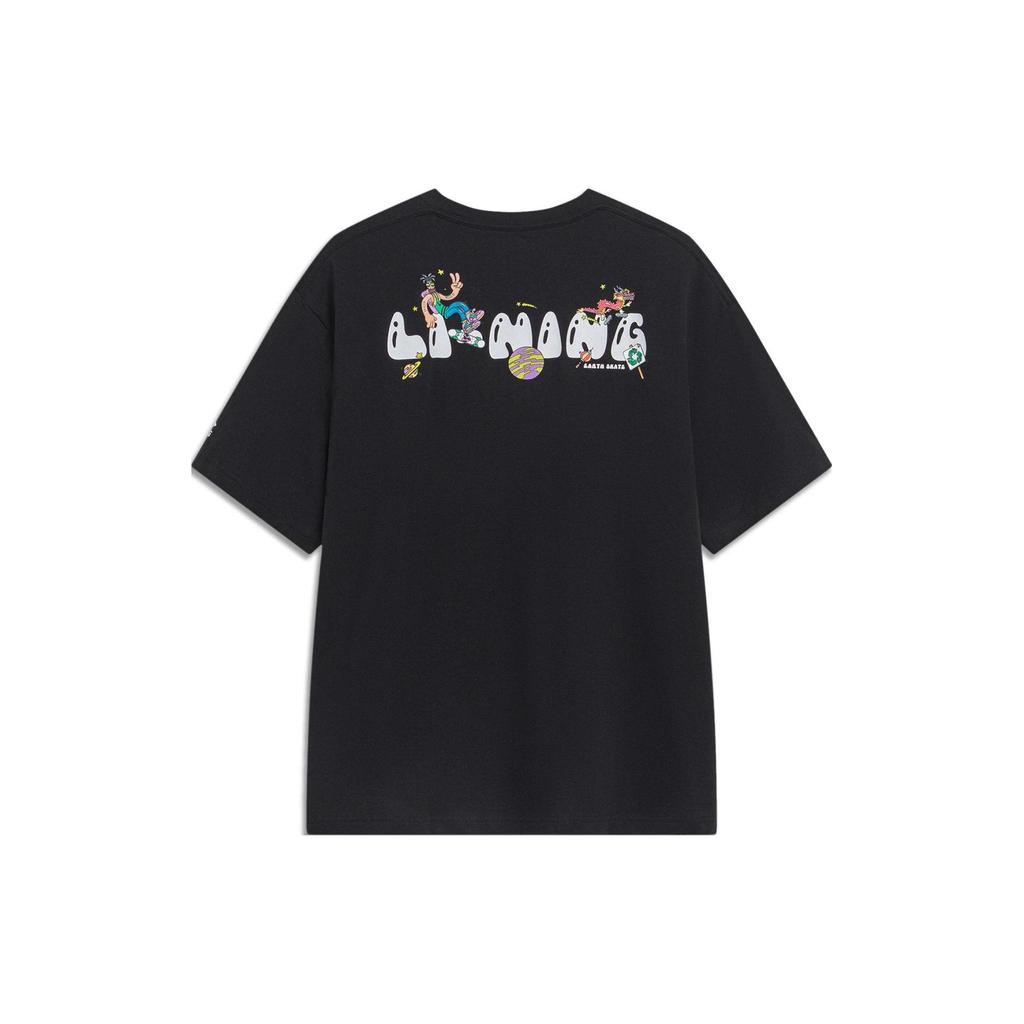 Li Ning X STEVEN HARRINGTON T Shirts Unisex Crew Neck Moderate Straight Fit AHST093-3