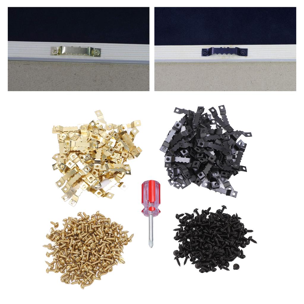 600PCS Sawtooth Picture Hangers Double Hole Sawtooh Frame Hanging Hooks with Screw for RV Ship
