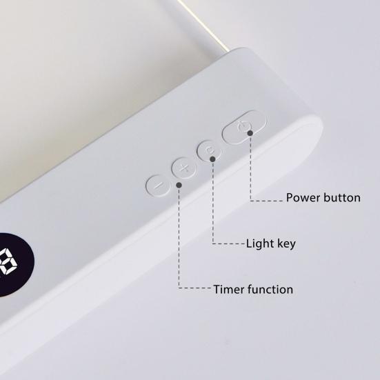 Yousheng Buchlampe Wiederaufladbar Klare LED Flache Leselampe Dimmbare Panelplattenlampe mit 3 Farben und Timer Vollseitenlicht für Leser Buch