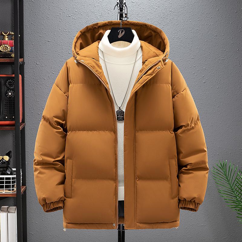 Moda de Invierno Versátil Abrigo Grueso Casual Holgado Versátil para Hombre