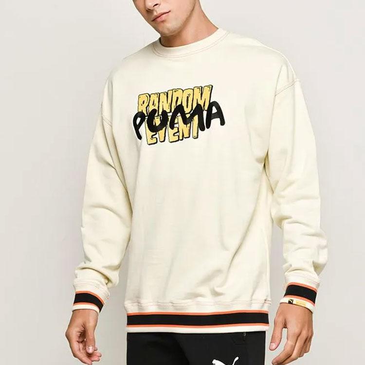 Puma X Randomevent Co-Branded Graphic Crew Neck Sweatshirt Men Tops White 59666350