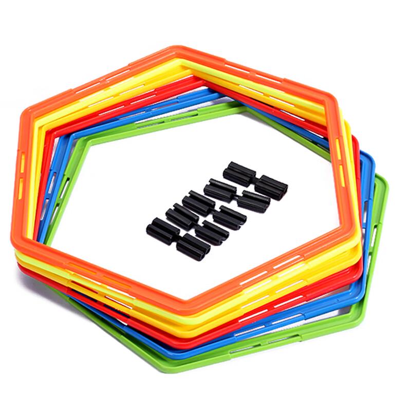 Hexagonal Agility Training Rings Set