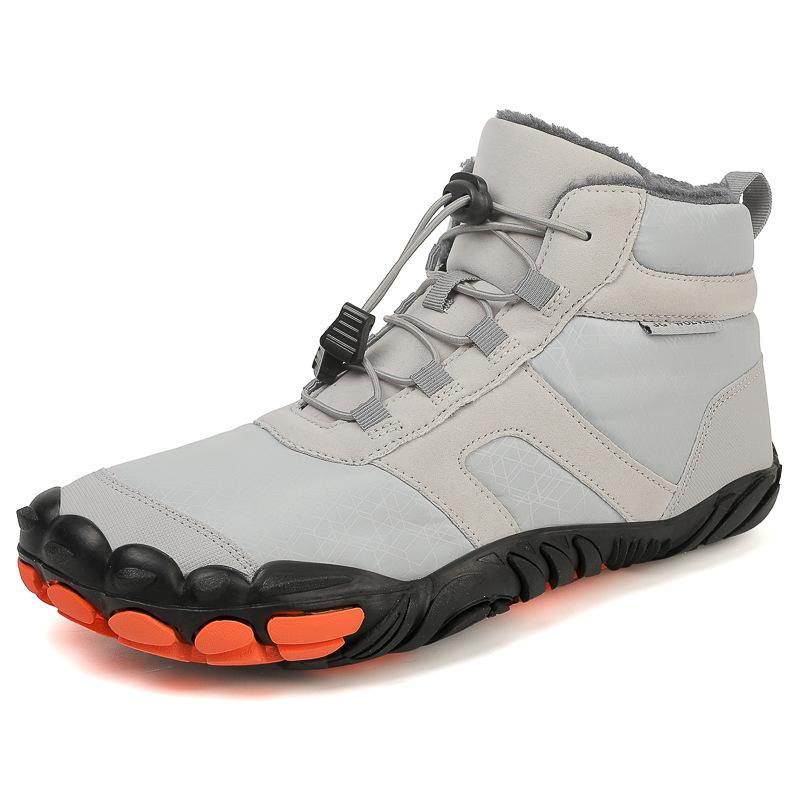 Cross-border Winter Velvet Anti-splashing Five-finger Snow Boots Warm Couple Middle Help Casual Non-slip Cotton Shoes Outdoor