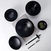 Frosted Black Melamine Ramen Bowl - 8 inch, 5-Pack