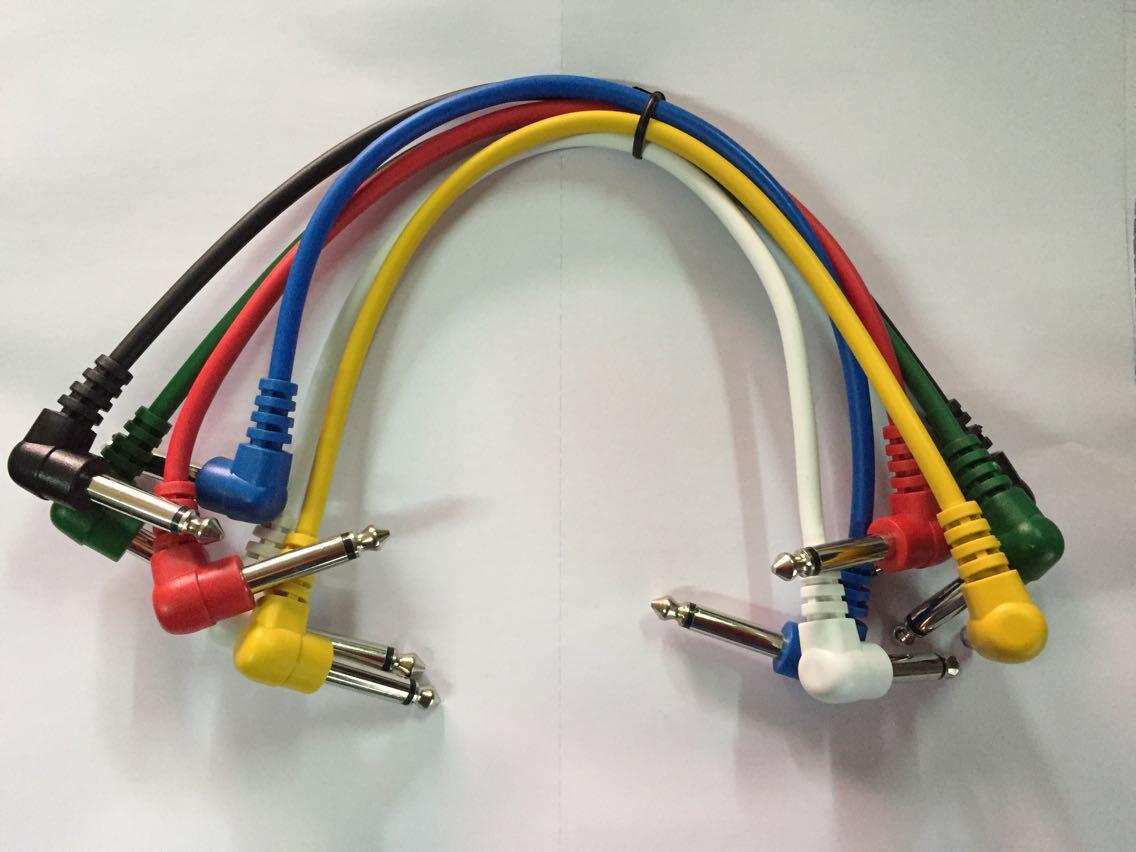Electric Guitar Pedal Patch Cables - 30cm, Set of 6 30cm (ABS)