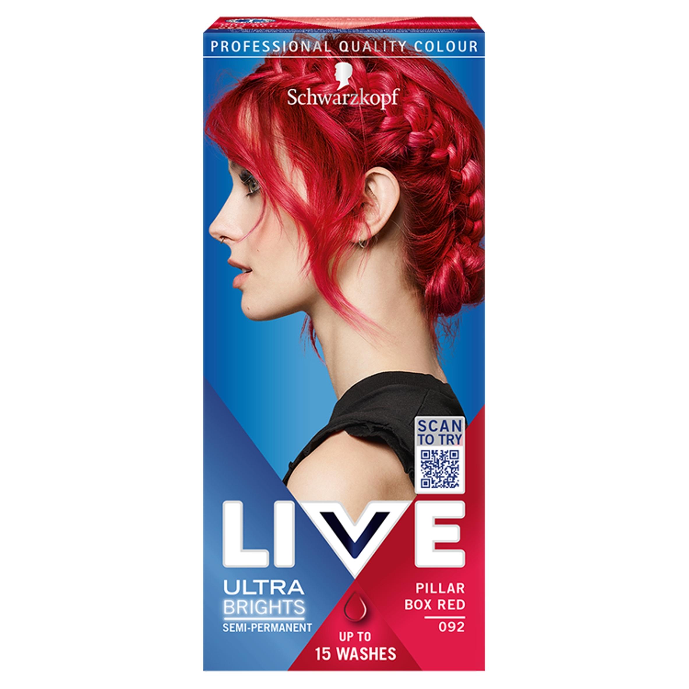 Schwarzkopf Live Ultra Brights Semi-Permanente Haarfarbe, Nein. 092 Säule