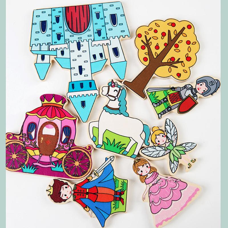 Kids Logical Thinking Game Shape Matching Toys Montessori 3D Puzzle Spa Imagination Training Board Education Toys For Children