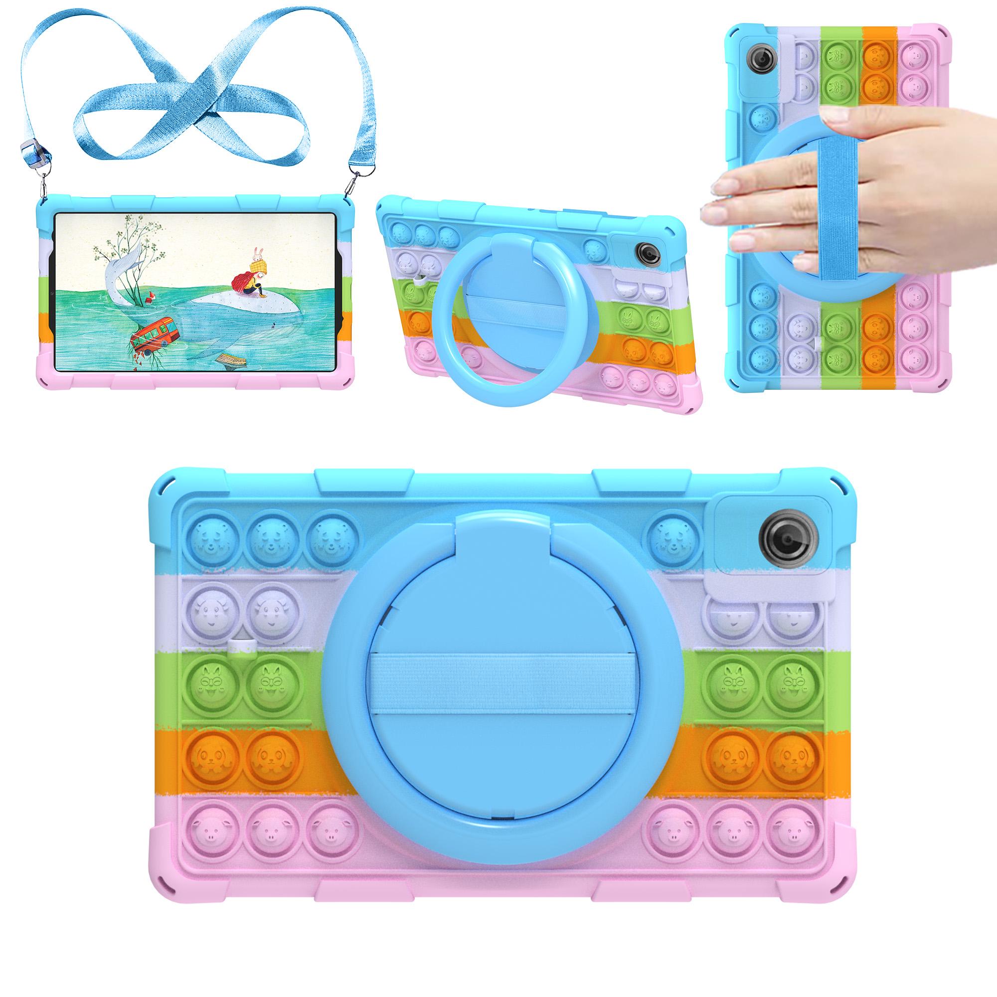 Étui Enfant pour Tab One 8,7 pouces TB305ZU TB305FU K9 8,7  Support Coque Tablette Silicone Bulle avec Sangle d'Épaule et Stylo Tab K9 8.7inch 2025