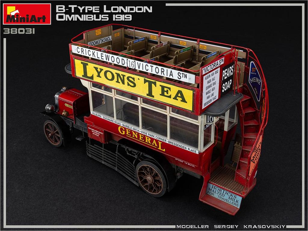 MiniArt Scale London Bus Type 1919 Plastic MA38031 1/35 Double-Decker B, Model,