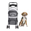Pet Stroller   Folding Cat Stroller 4 Wheels Dog Wagon with Sun Shades and Cup Holder for Travel