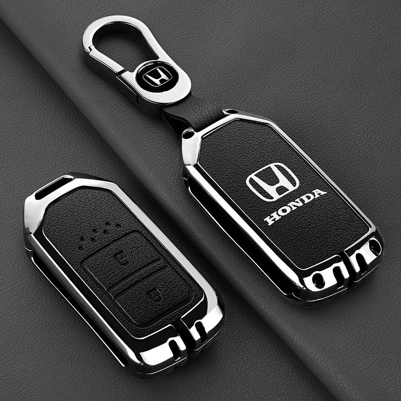 ECL1 2025 Leather Car Remote Key Case Fob Cover For Honda CRV CR-V Fit Civic Accord HR-V HRV City Odyssey XR-V Keychain Accessories