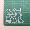 5pcs/lot Puppy Metal Cutting Dies Stencil for DIY Scrapbooking Photo Album Embossing Paper Cards Crafts Diecuts