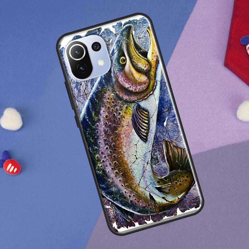 Rainbow Trout Fishing Cover For Xiaomi 14 Ultra 13 11T 12T 13T 14T Pro POCO X6 X7 Pro X3 X5 F3 F5 F6 M6 Pro Case