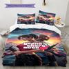 Juego de Edredón con Estampado de GTA Funda de Edredón Funda de Almohada Decoración del Hogar Regalo de Cumpleaños (1 * funda nórdica + 2 * fundas de almohada, sin núcleo)